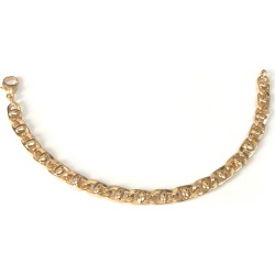 14k Yellow Gold Mariner Link Mens Bracelet, 8.5"