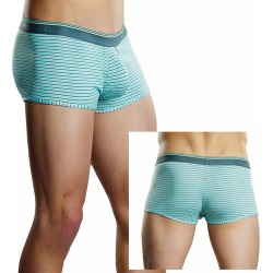 Male Power Heather Stripe Lo Rise Enhancer Short Mint L
