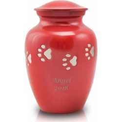 Paw Path Cremation Urn - Medium Sienna Pink, Urns for Ashes found on Bargain Bro from OneWorld Memorials for USD $37.96