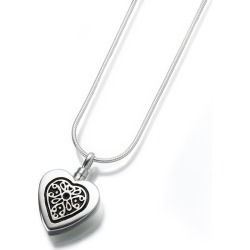 Large Lattice Heart Cremation Pendant, Jewelry Red