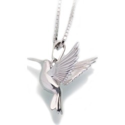 Silver Hummingbird Cremation Pendant, Jewelry Gray