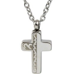 Filigree Cross Cremation Pendant, Jewelry