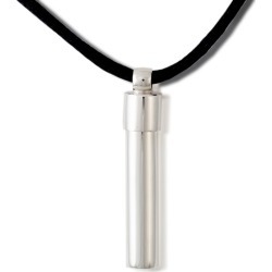 Silver Cylinder Cremation Pendant, Jewelry Gray