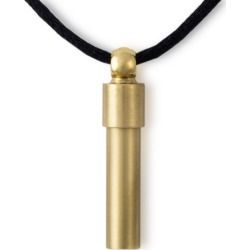 Brass Cylinder Cremation Pendant, Jewelry