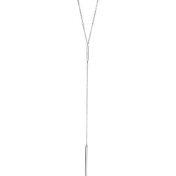 Sterling Silver Hanging Bar Pendant Necklace, 18"