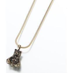 Teddy Bear Cremation Pendant - Bronze, Jewelry Brown