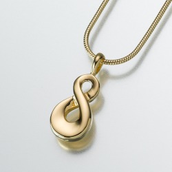 Infinity Cremation Pendant - 14K Gold, Jewelry Yellow