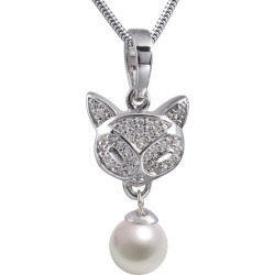 Precious Cat Cremation Pendant, Pearl, Jewelry Green