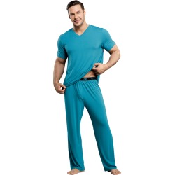 Male Power Bamboo Tee Shirt Teal Large