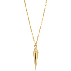 14K Yellow Gold Hypnosis Pendulum Pendant Necklace, 18"