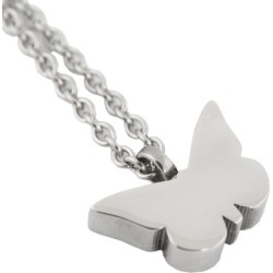 Butterfly Stainless Steel Cremation Pendant, Jewelry Gray