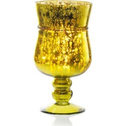 Glass Chalice LED Memorial Candle Gold