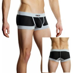 Male Power Athletic Mesh Sport Mini Short Black XL
