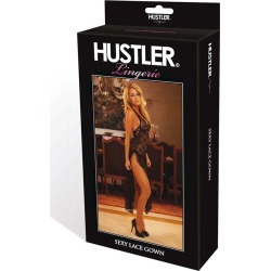 Hustler Sexy Lace Gown Black