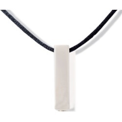Titanium Rectangle Cremation Pendant, Jewelry Silver