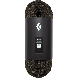 Black Diamond 8.0 MM Static Rope Black 65m