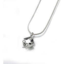 Silver Clover Cremation Pendant, Jewelry Gray