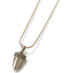 Bronze Acorn Cremation Pendant, Jewelry Brown