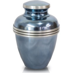 Blue Banded Cremation Urn - Large, Urns for Ashes