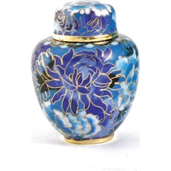 Floral Blue Cremation Keepsake
