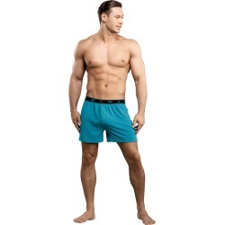 Male Power Bamboo Boxer Teal Large