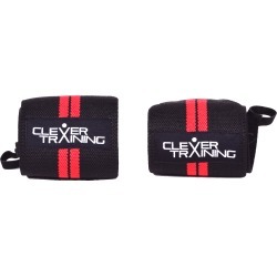 Clever Training Weightlifting Wrist Support Wraps Red/Black