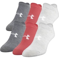Under Armour Women's Essential 2.0 No Show Socks - 6 Pack Heather/Assorted M