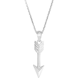 Sterling Silver Drop Arrow Sliding Pendant Necklace, 18"