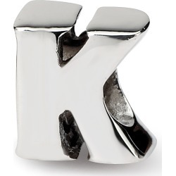 Sterling Silver Reflection Beads Letter K Bead