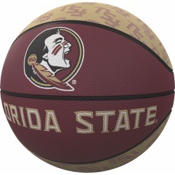 FL State Repeating Logo Mini-Size Rubber Basketball