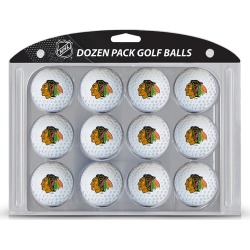 12 Pack Golf Balls Chicago Blackhawks