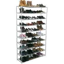 50-Pair Shoe Rack Gray