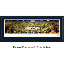 Michigan Wolverines Basketball - Double Mat- Deluxe Framed Panoramic Print