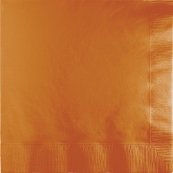 Pumpkin Spice Orange Napkins - 50 Count