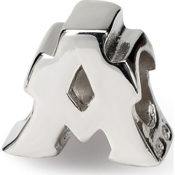 Sterling Silver Reflection Beads Letter A Bead