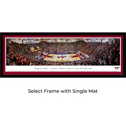 Virginia Tech Hokies Basketball - Single Mat- Select Framed Panoramic Print