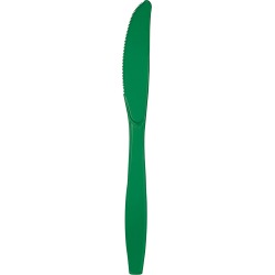 Emerald Green Plastic Knives - 50 Count