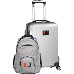 Miami Hurricanes Deluxe 2-Piece Backpack and Carry on Set