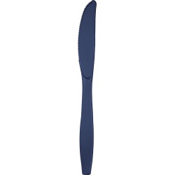 Navy Blue Plastic Knives - 50 Count