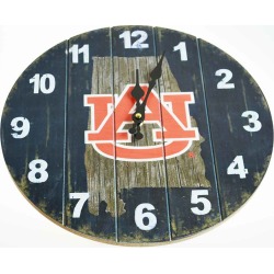 Auburn State Map 13.5 MDF Clock Oxbay by Seasons Designs
