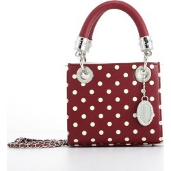 Ladies Maroon & White Small Satchel Top Handle Purse - Jacqui by SCORE! The Official Game Day Bag