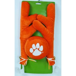 Clemson 16.5 Fabric and Plastic Car Antler Set