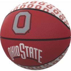 Ohio State Repeating Logo Mini-Size Rubber Basketball