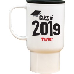 Caps off to You White Personalized Travel Mug