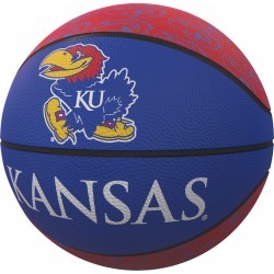 Kansas Repeating Logo Mini-Size Rubber Basketball