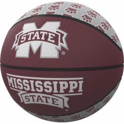 Mississippi State Repeating Logo Mini-Size Rubber Basketball