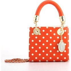 Ladies Orange & White Small Satchel Top Handle Purse - Jacqui by SCORE! The Official Game Day Bag