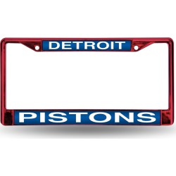 Rico Pistons Red Laser Colored Chrome Auto Frame