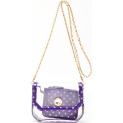 Clear Stadium Shoulder Bag Purple & Gold Chrissy Small by SCORE! The Official Game Day Bag