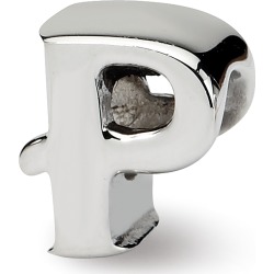 Sterling Silver Reflection Beads Letter P Bead